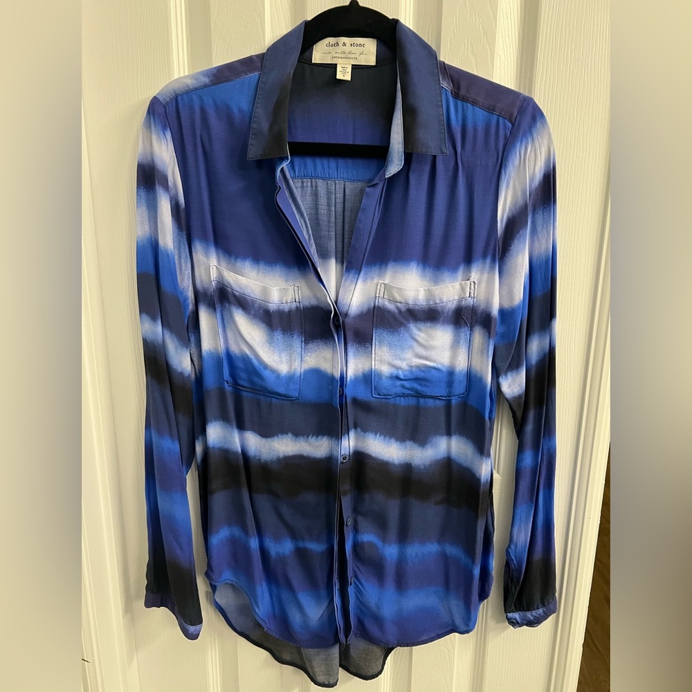 Blue Button Down, Cloth & Stone for Anthropologie, Size S